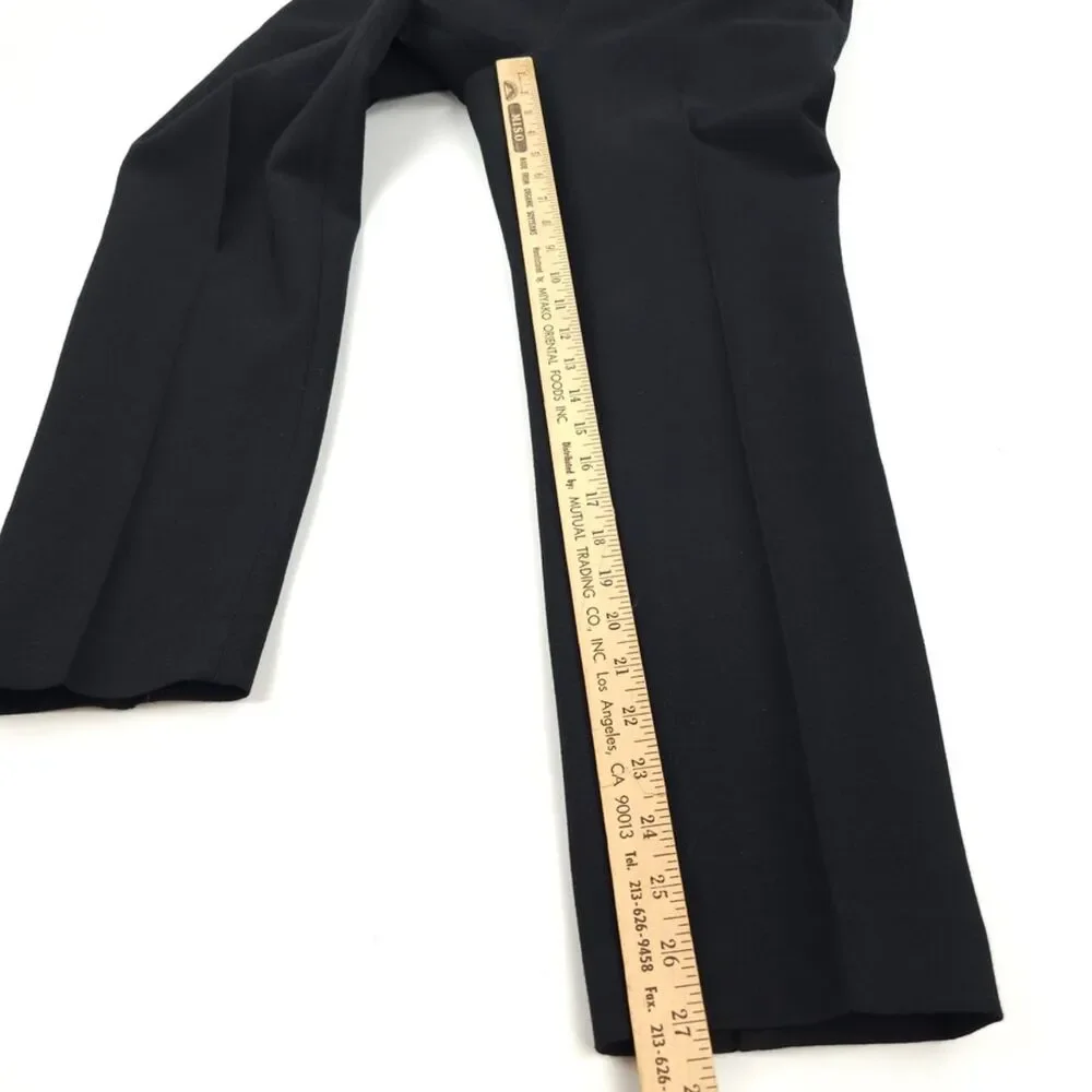 TORY BURCH Pleated Wool Crop Trousers Black Old Money Luxury Preppy Academia 10